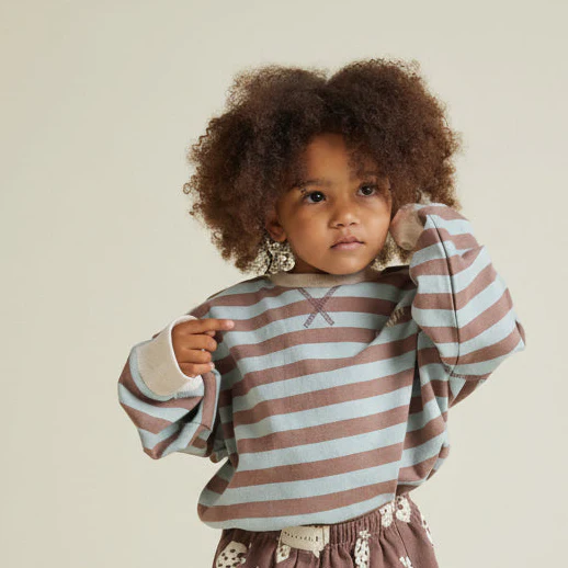 Rue Choco Stripe Cotton Long Sleeve Tee - Image 3