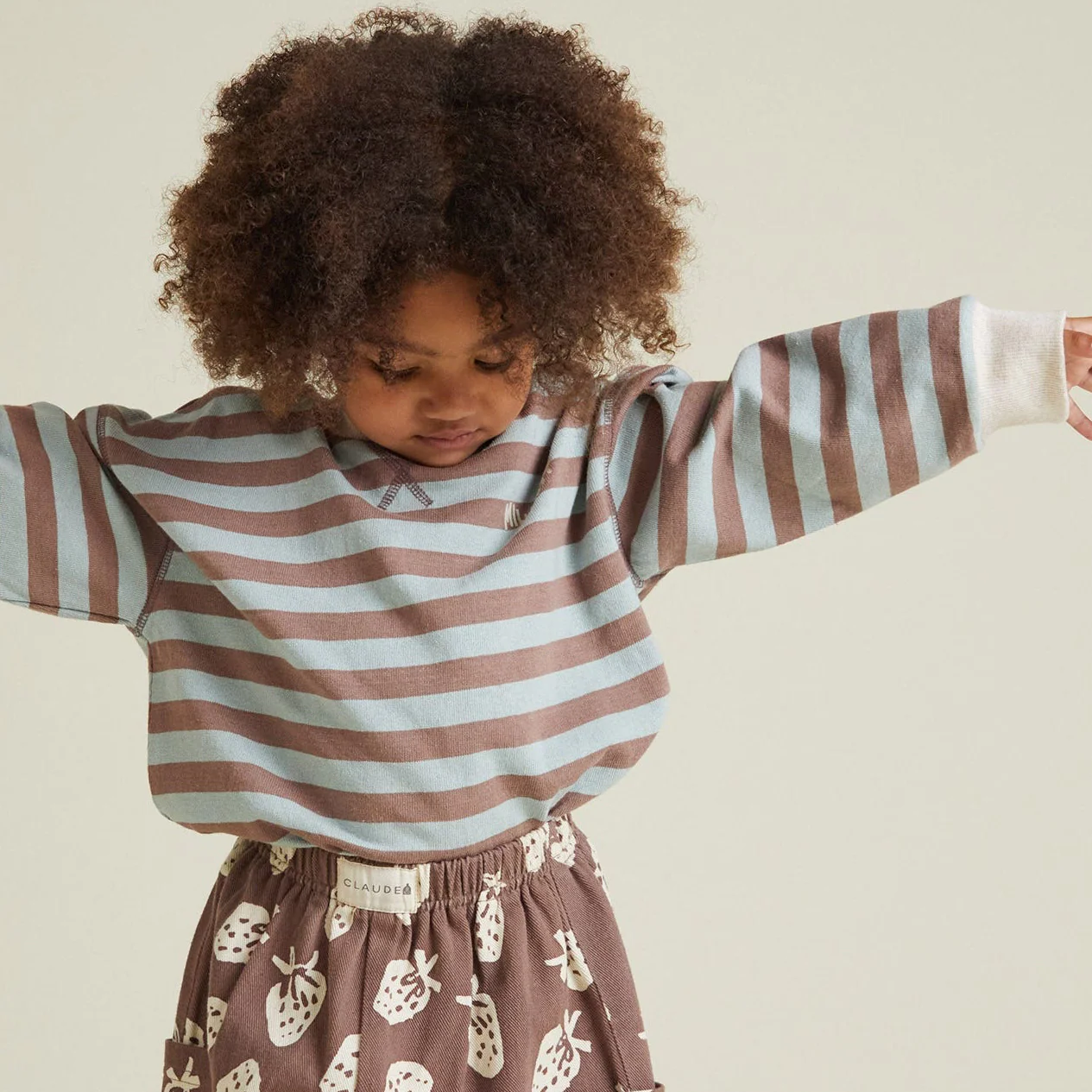 Rue Choco Stripe Cotton Long Sleeve Tee - Image 4