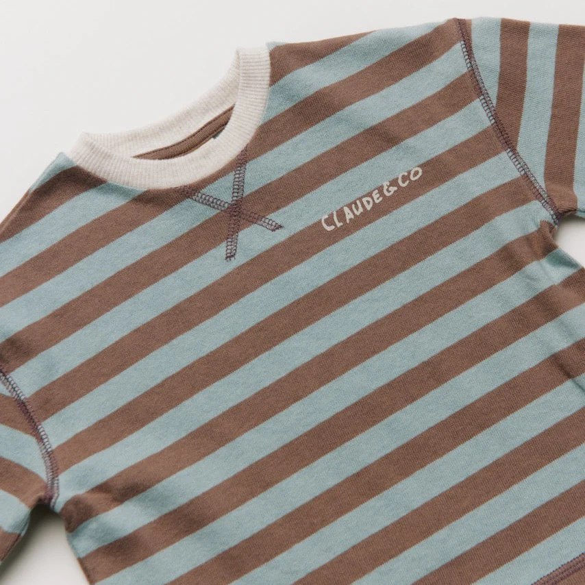 Rue Choco Stripe Cotton Long Sleeve Tee - Image 9