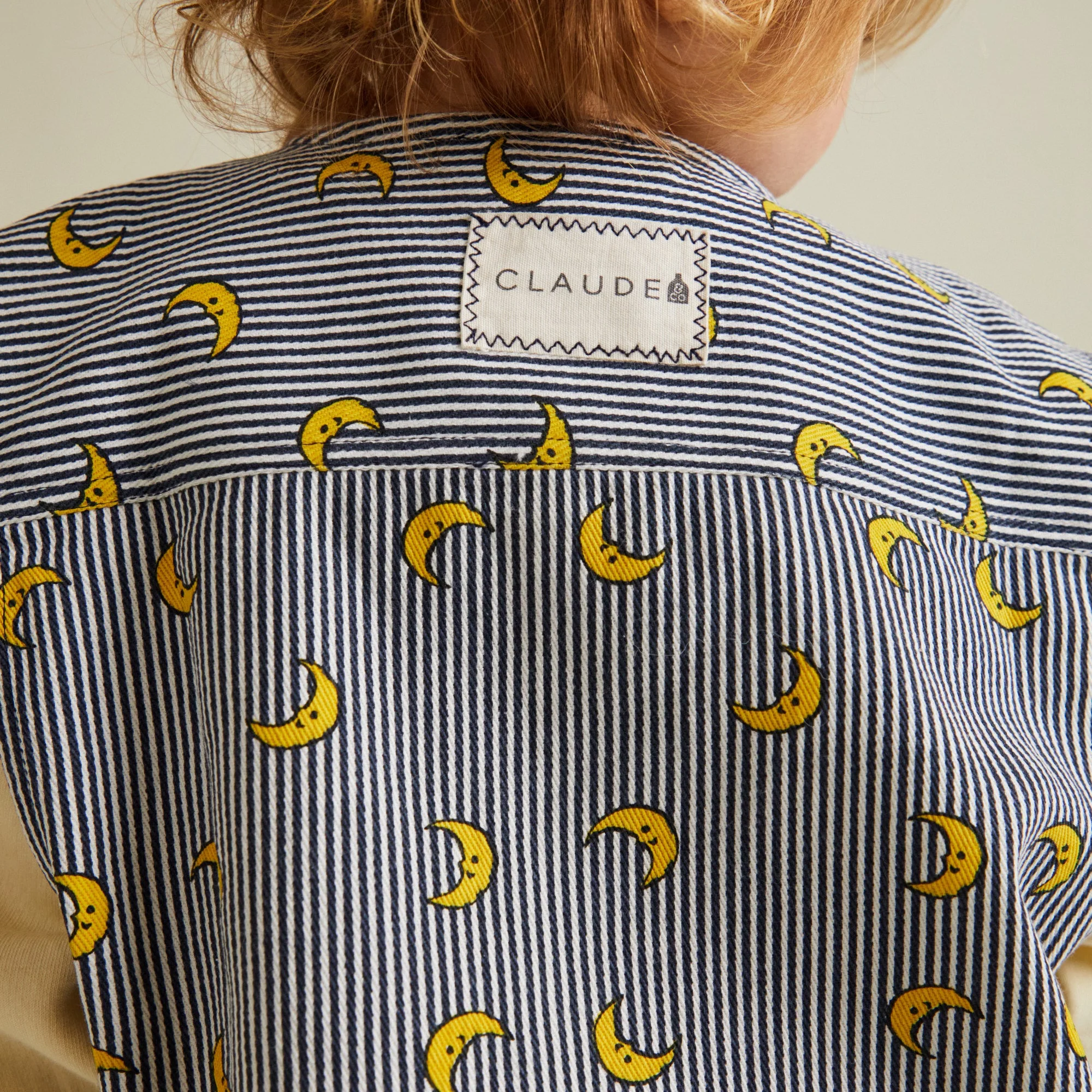 Rumi Stripe Moon Print Gilet - Image 6