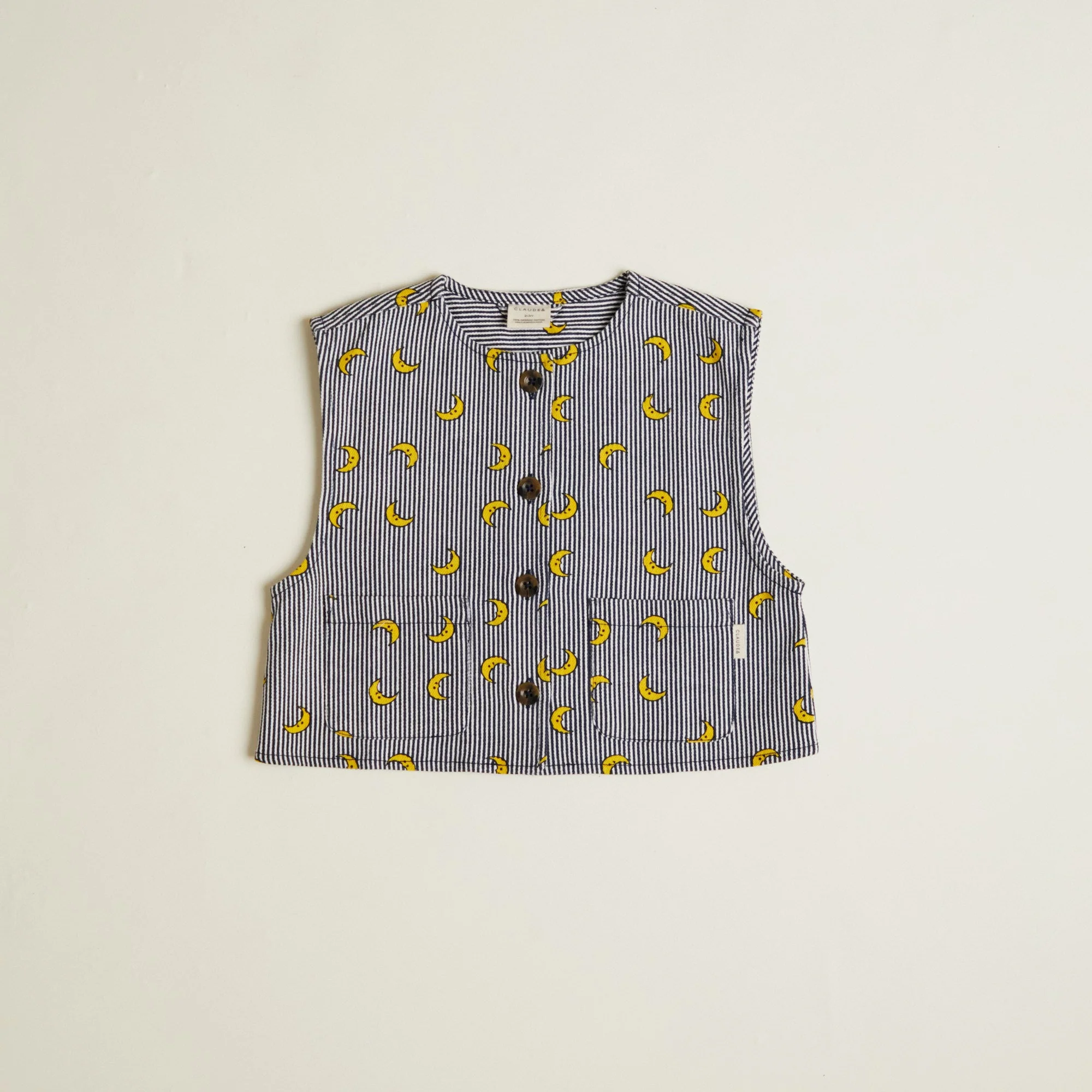 Rumi Stripe Moon Print Gilet - Image 7