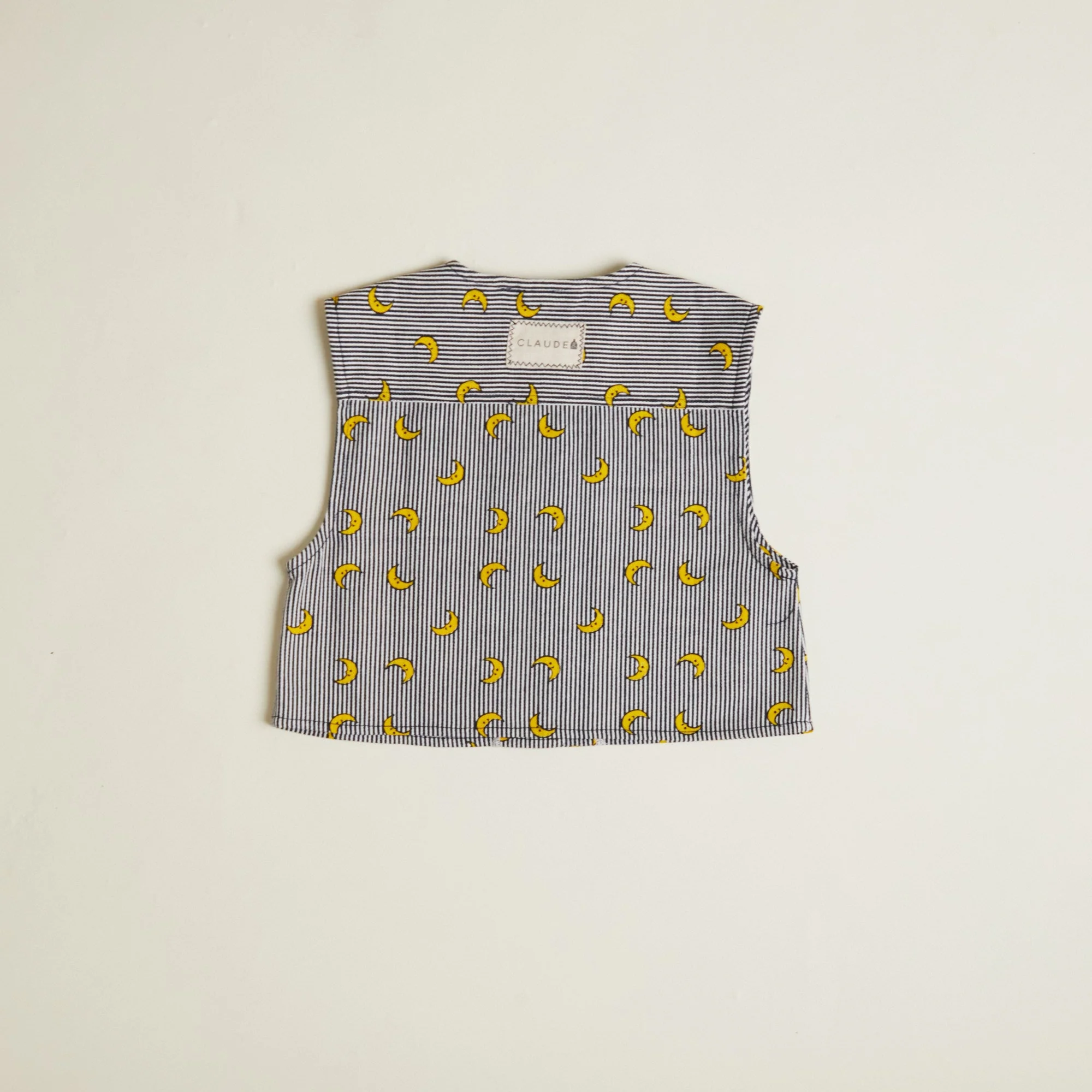 Rumi Stripe Moon Print Gilet - Image 8