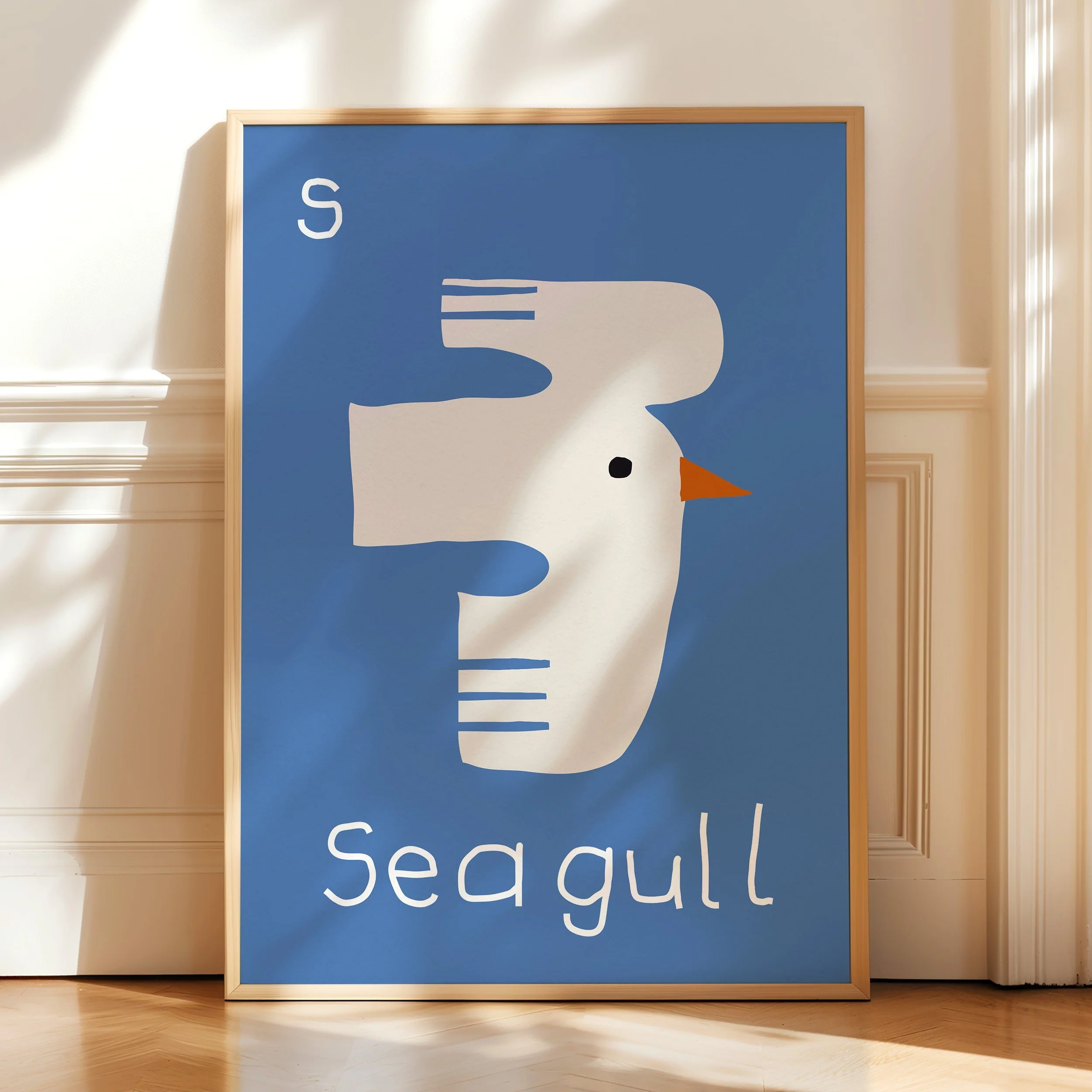 S for SEAGULL-Alphabet Art Print - Image 2