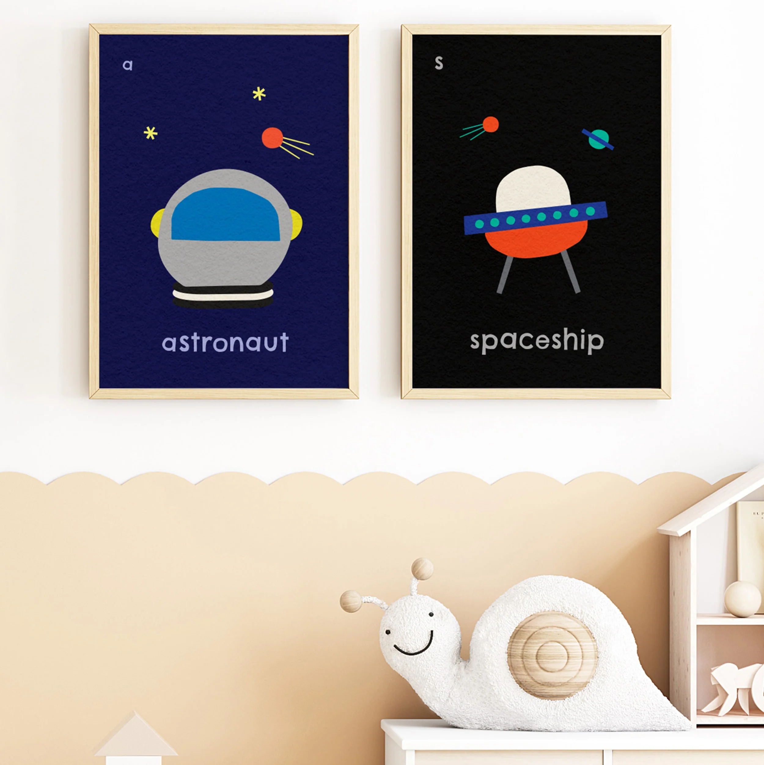 S for Spaceship- Alphabet Art Print - Image 3