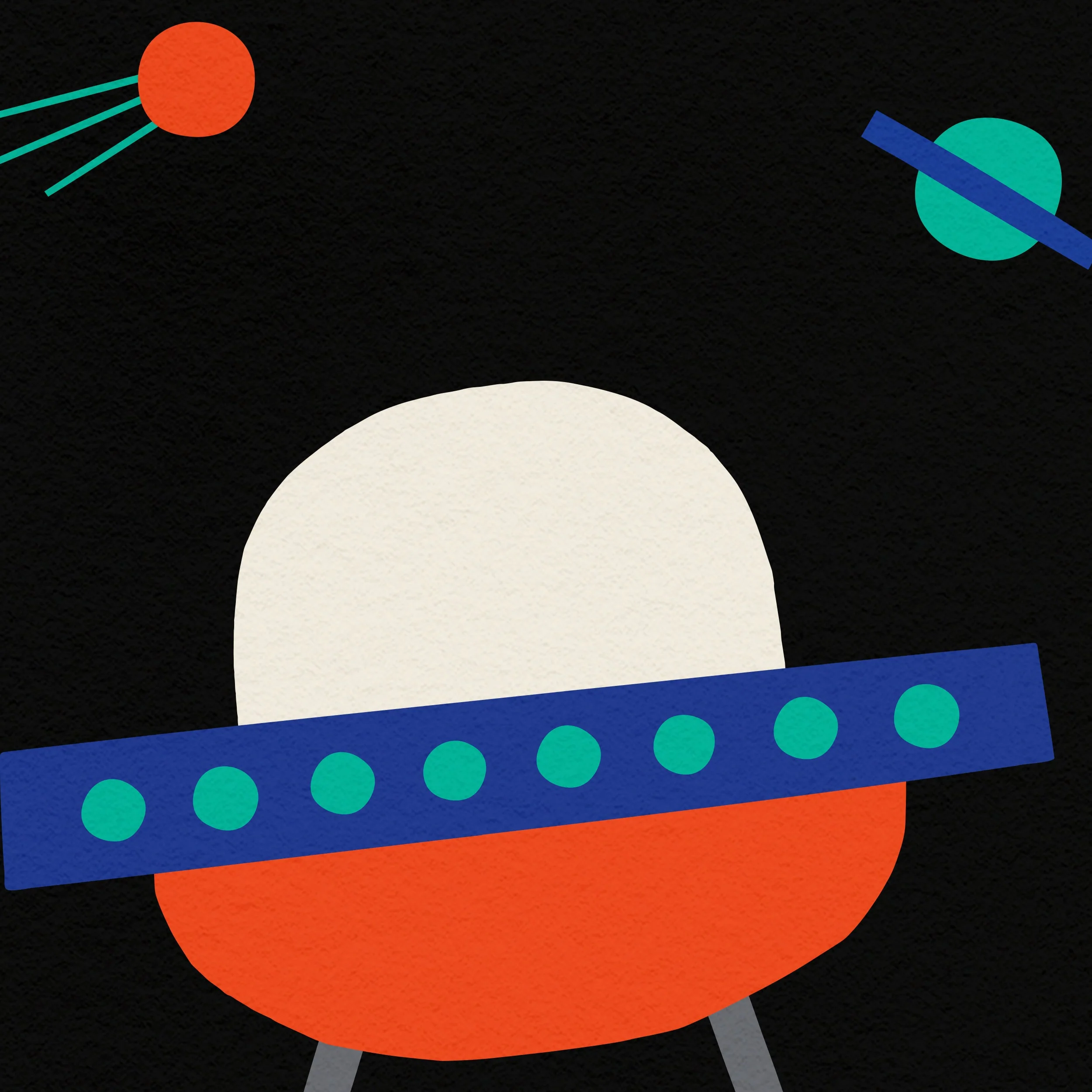 S for Spaceship- Alphabet Art Print - Image 4