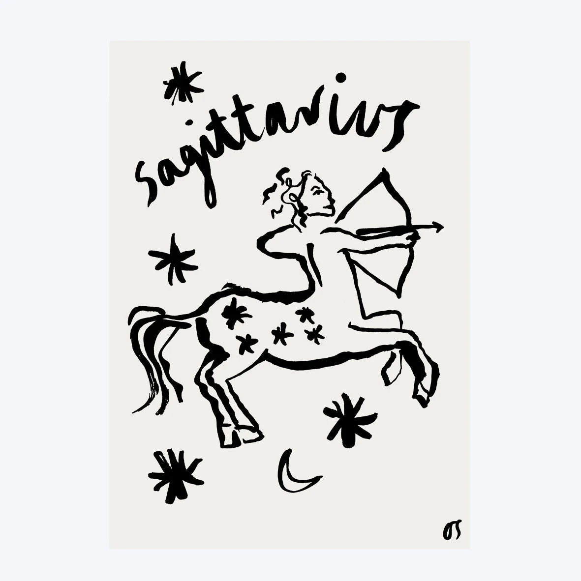 Sagittarius Star Sign Art Print - Image 2