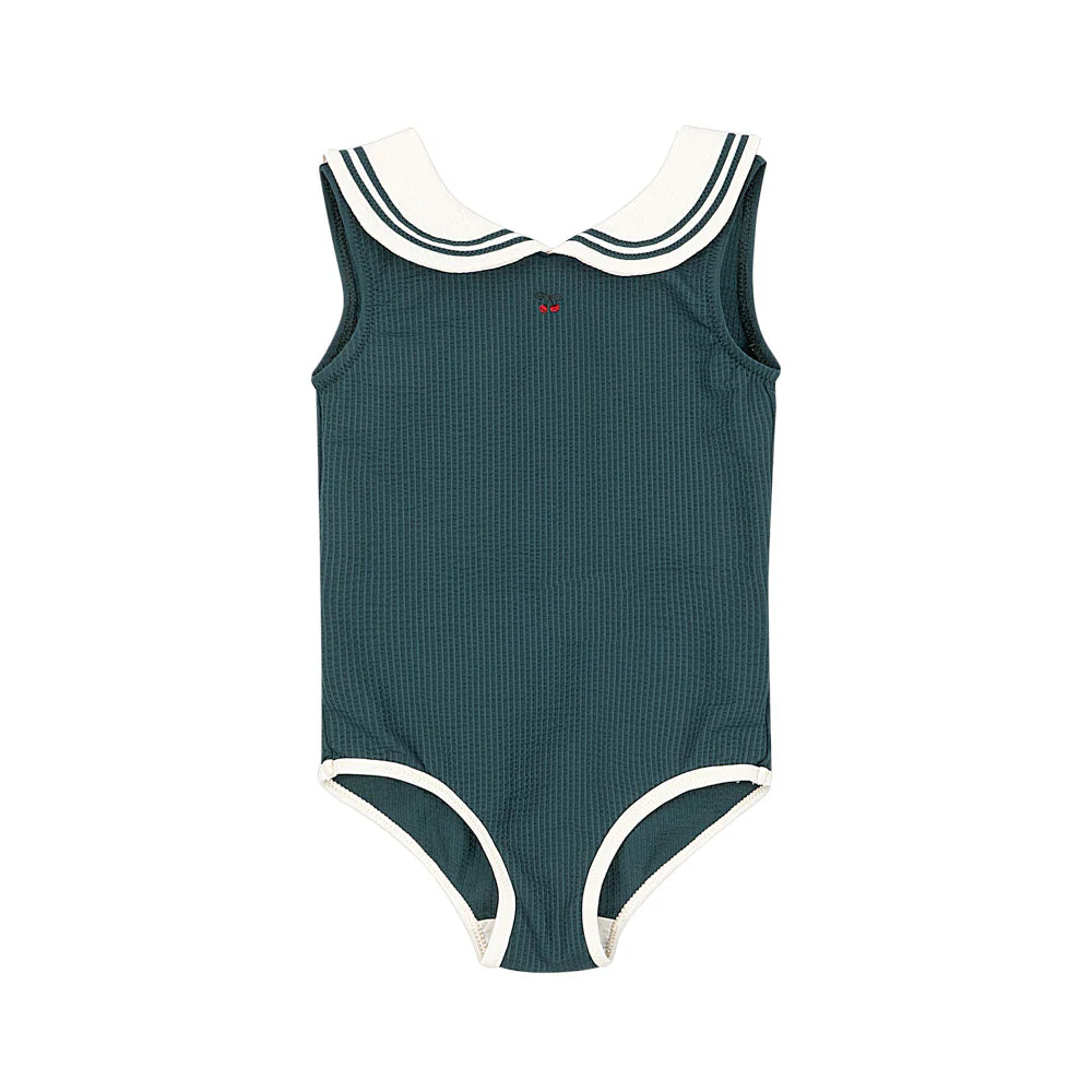 Sailor Collar Swimsuit (Sea Moss) - Image 7