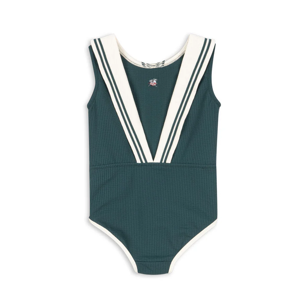 Sailor Collar Swimsuit (Sea Moss) - Image 8