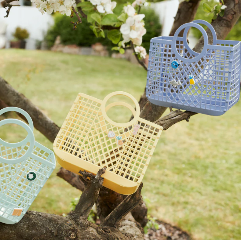 Samantha Basket With Charms (Dusty Lavender) - Image 2