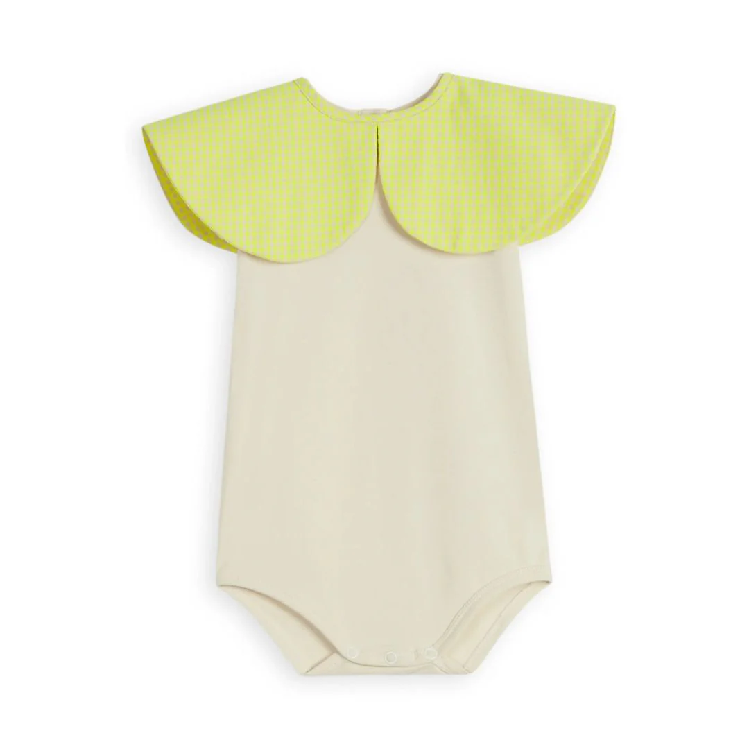 Sand Carminho Body Suit with Detachable Collar