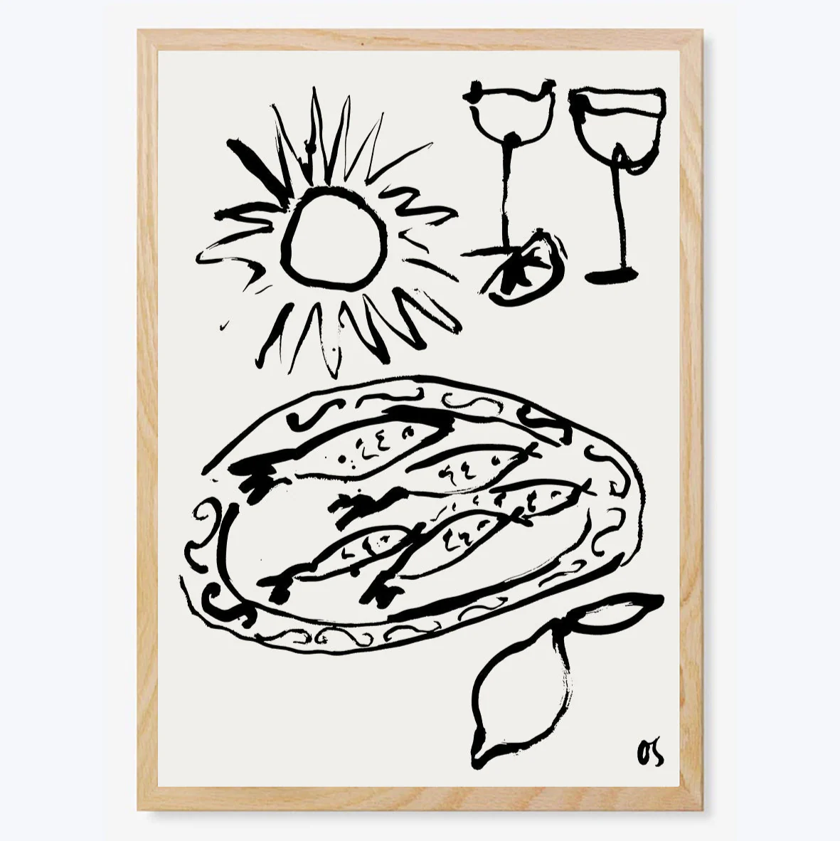 Sardines and Wine Art Print - Image 2