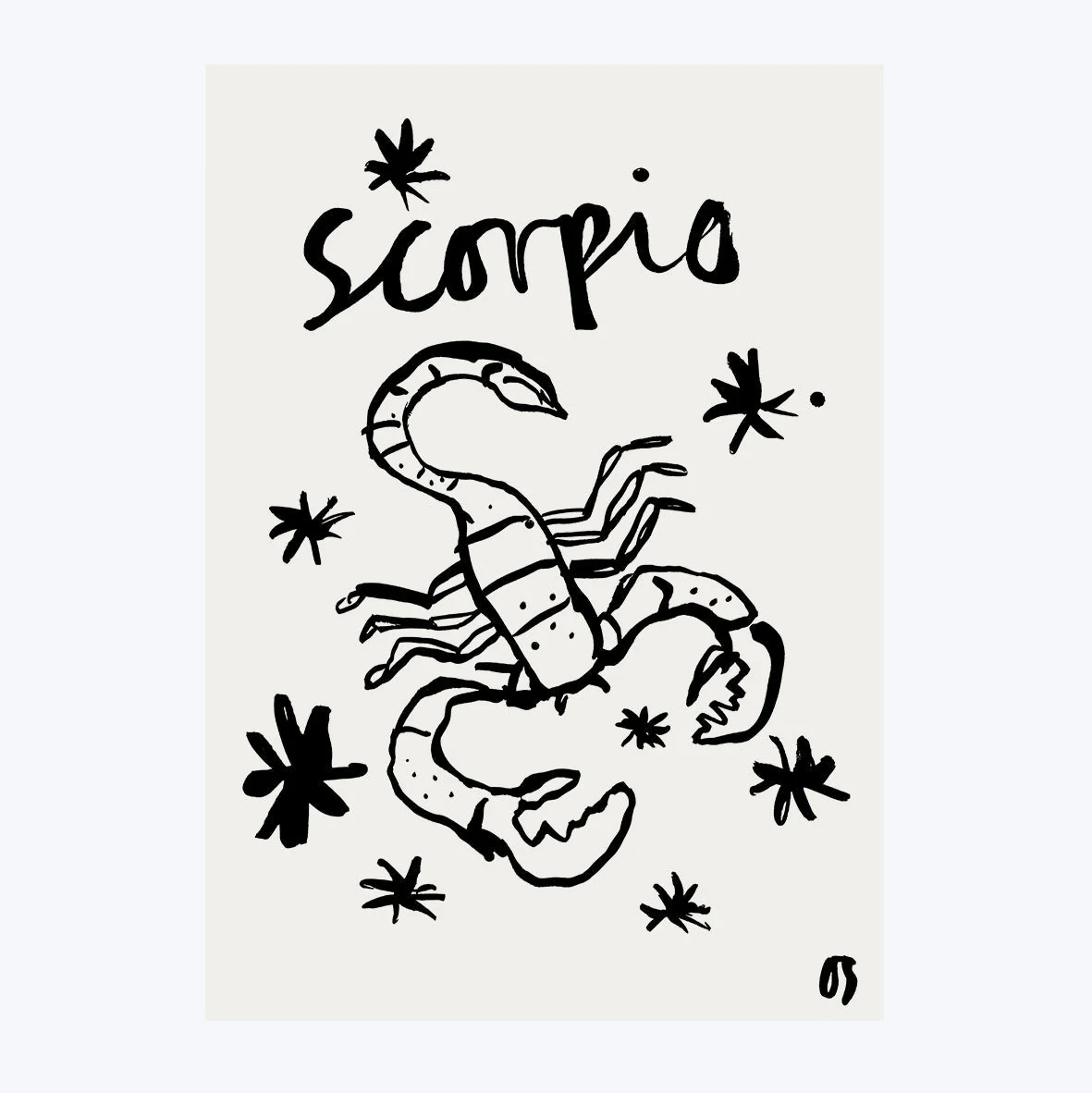 Scorpio Star Sign Art Print - Image 3