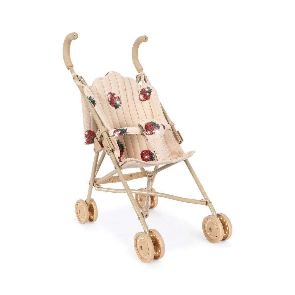 Tulle Strawberry Sequin Cotton Quilted Dolls Stroller
