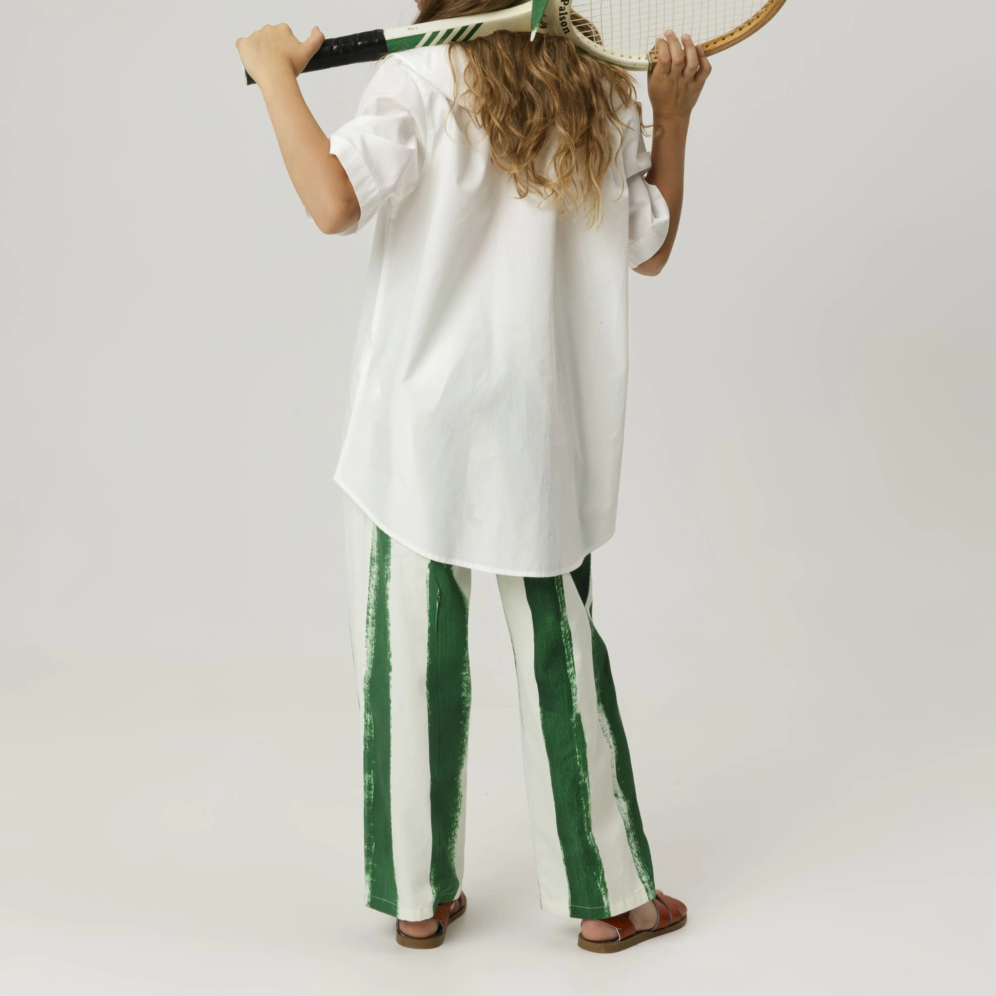 Serafim Striped Woven Trousers (Blaze) - Image 10