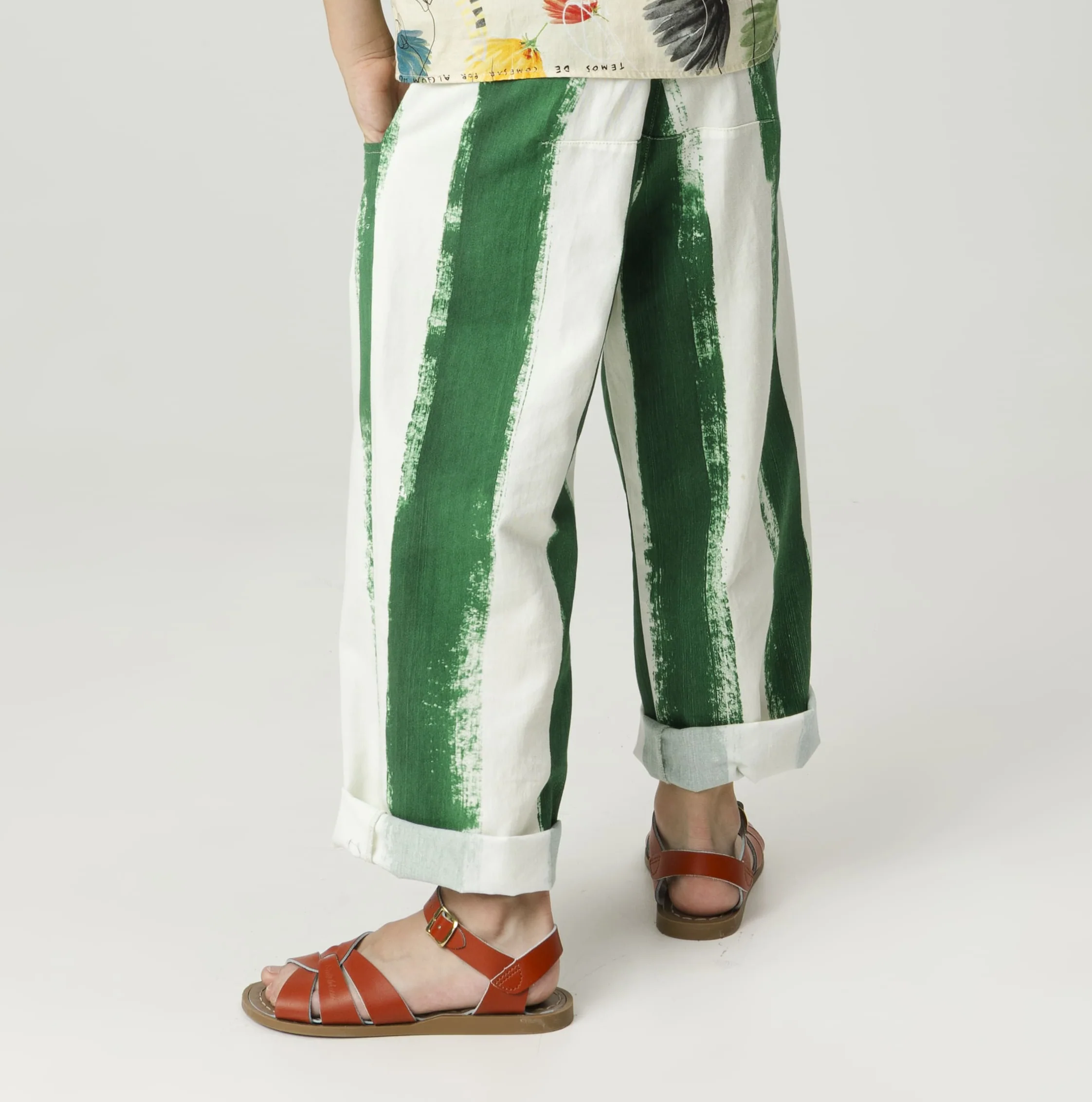 Serafim Striped Woven Trousers (Blaze) - Image 12