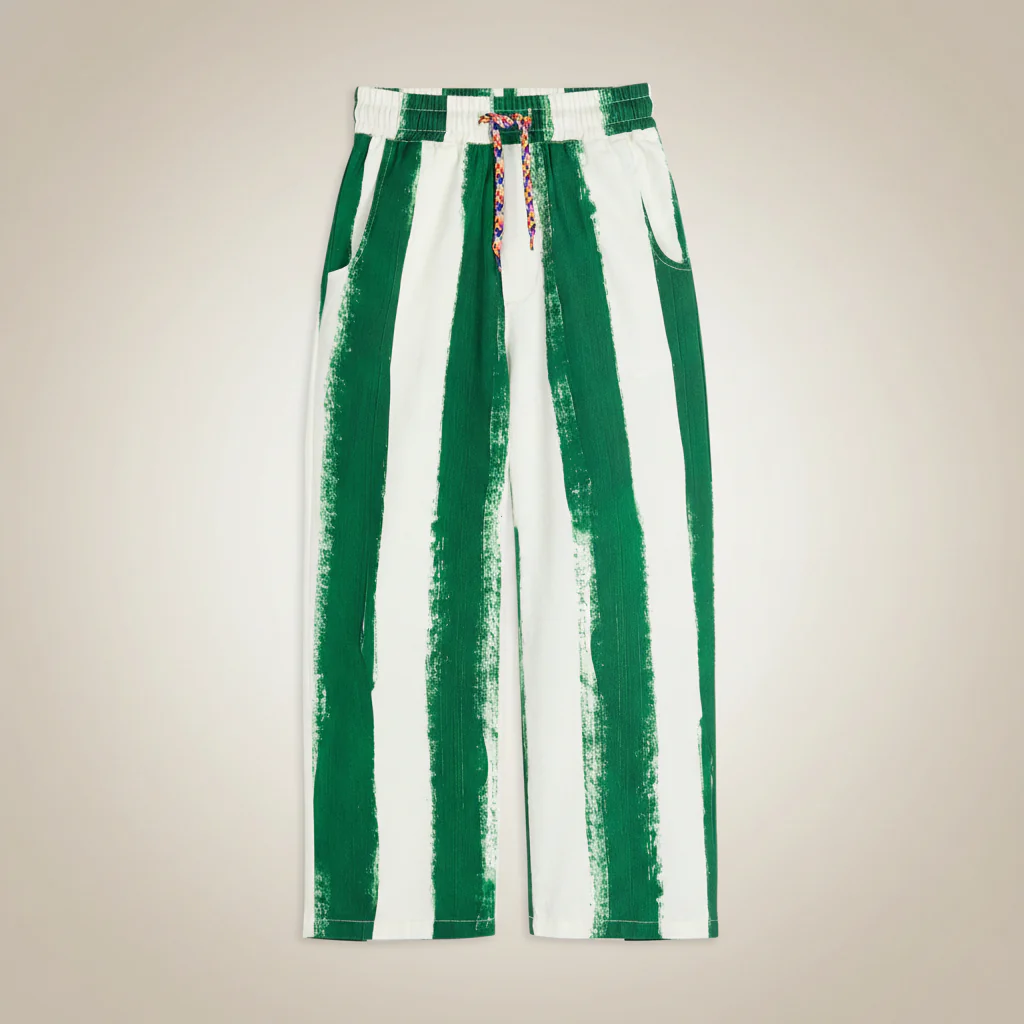 Serafim Striped Woven Trousers (Blaze) - Image 3