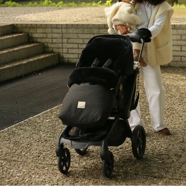 Sheepskin Universal Fixed Harness Buggy Puffmuff (Noir + Noir) - Image 4