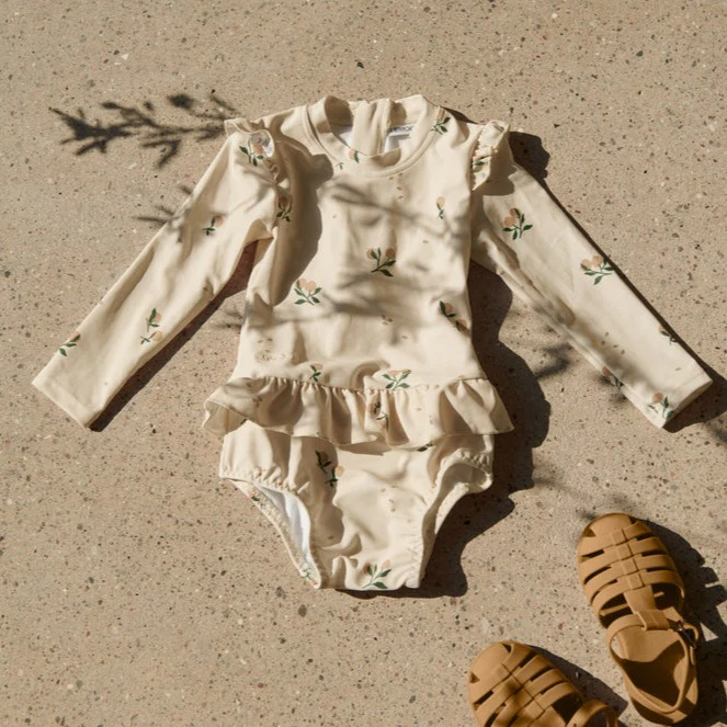 Sille Peach Print Swim Jumpsuit (Sea Shell) - Image 4