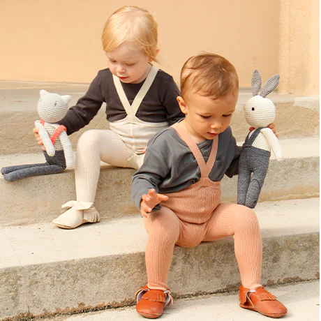 Silly Silas Unisex Rib Tights with Braces (Toffee) - Image 3