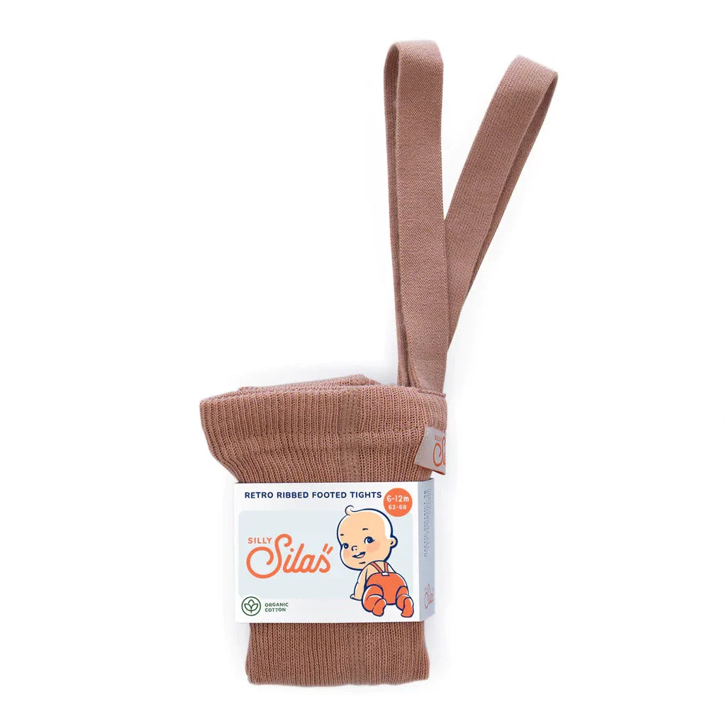 Silly Silas Unisex Rib Tights with Braces (Toffee) - Image 4