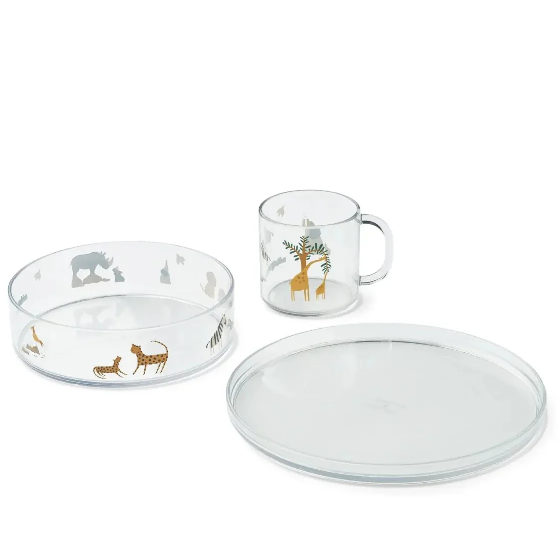 Siva Printed Tritan Tableware Set (All Together/Sandy)