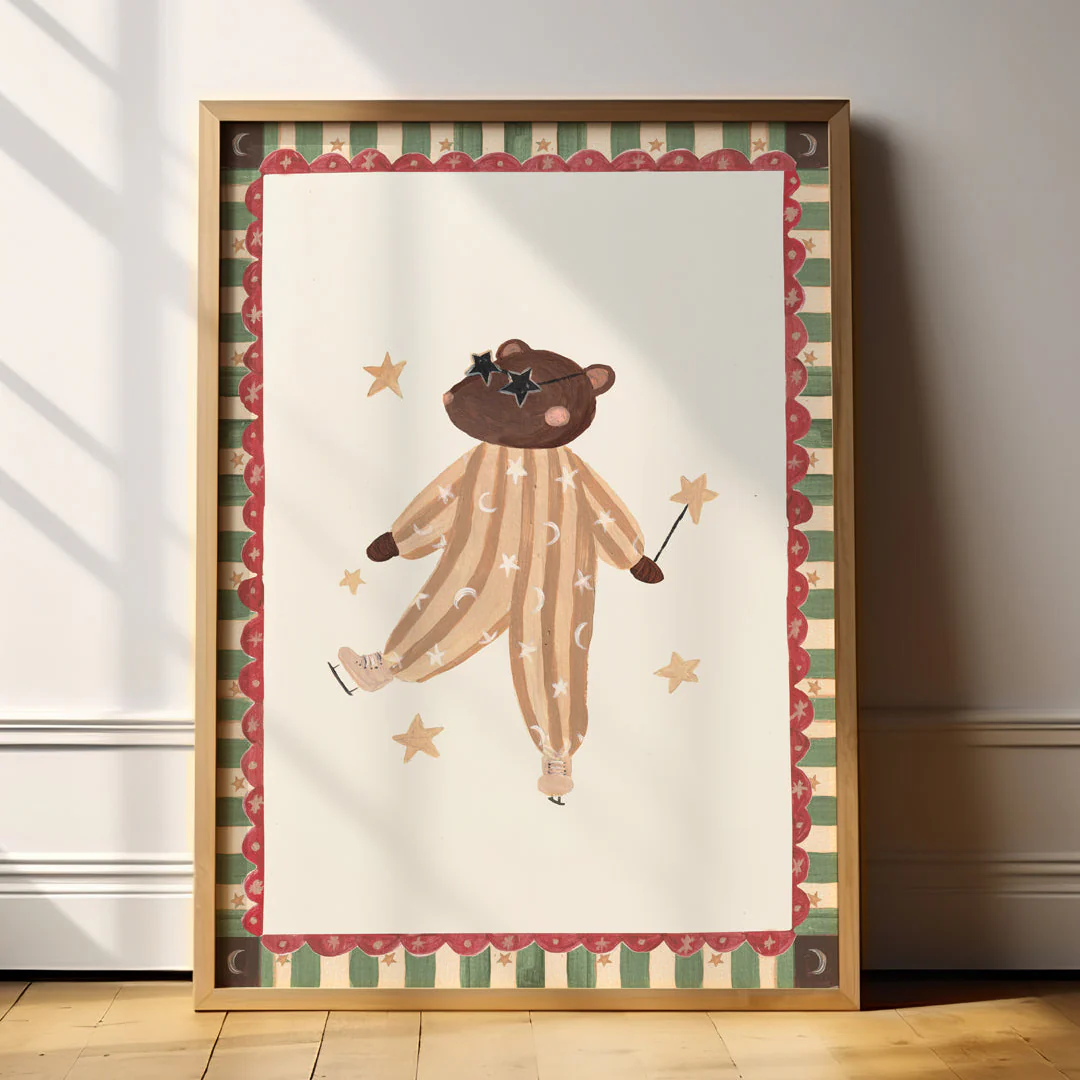 Skating on Ice Art Print
