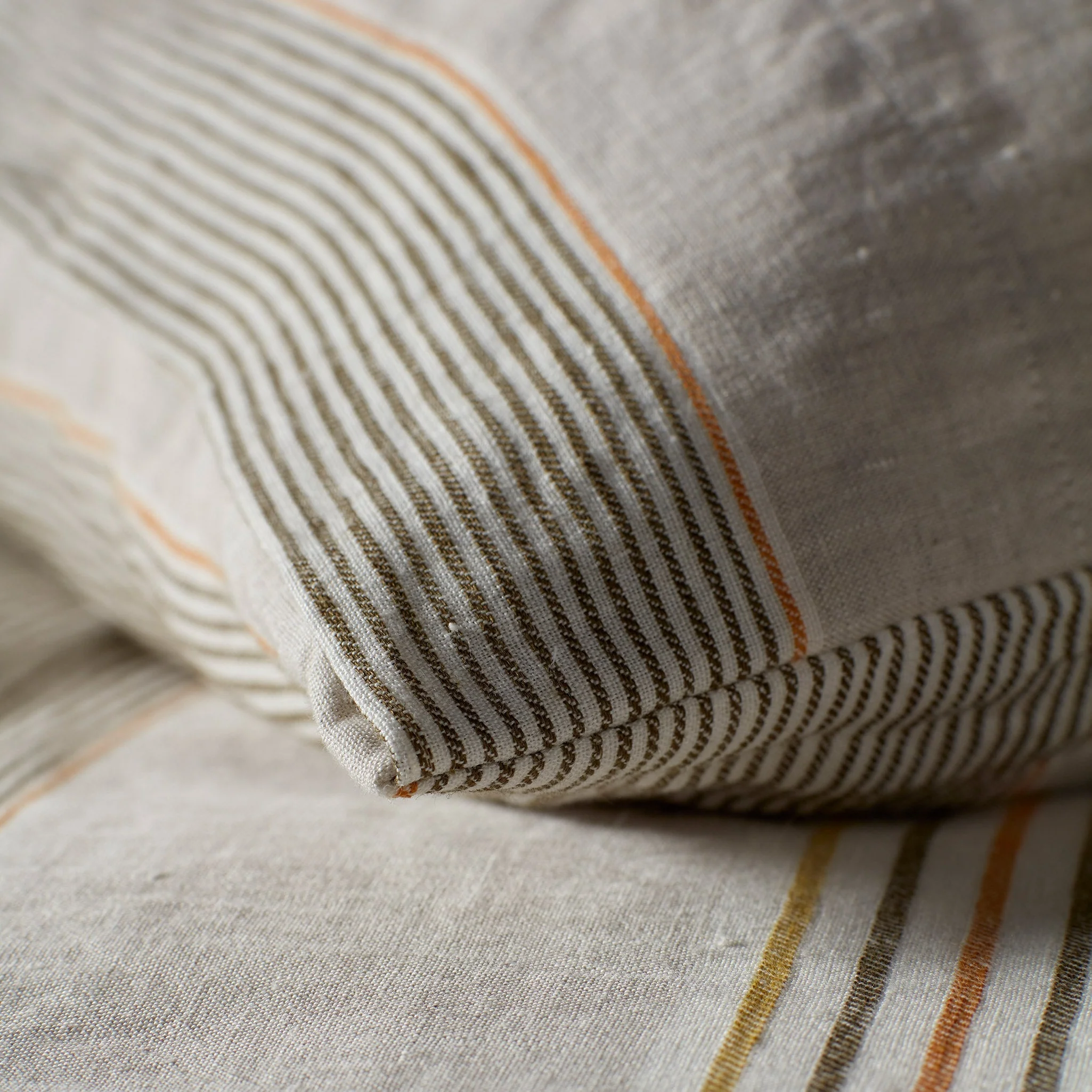 Sophie Stripe 100% Linen Duvet Cover - Image 3