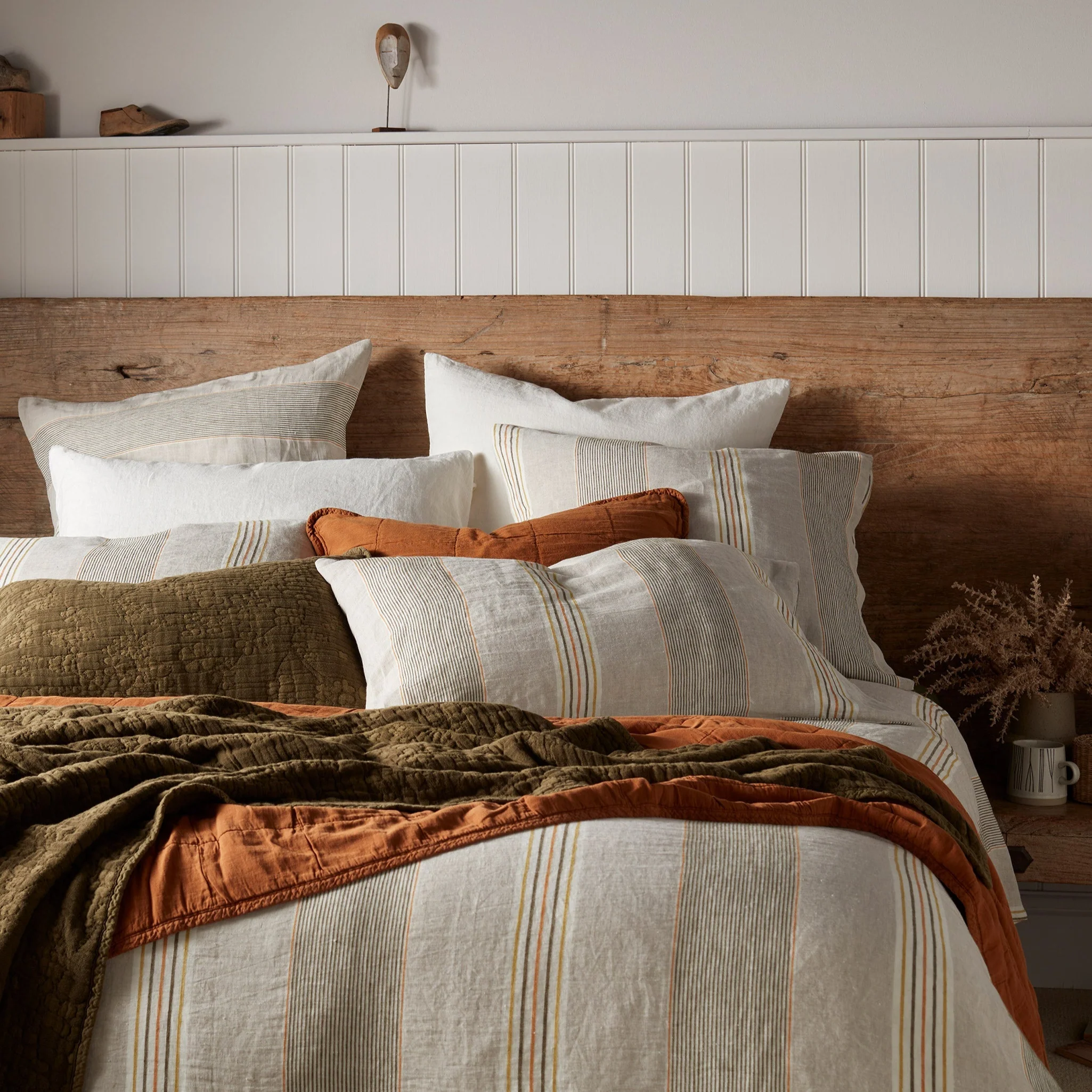 Sophie Stripe 100% Linen Pillowcase - Image 4