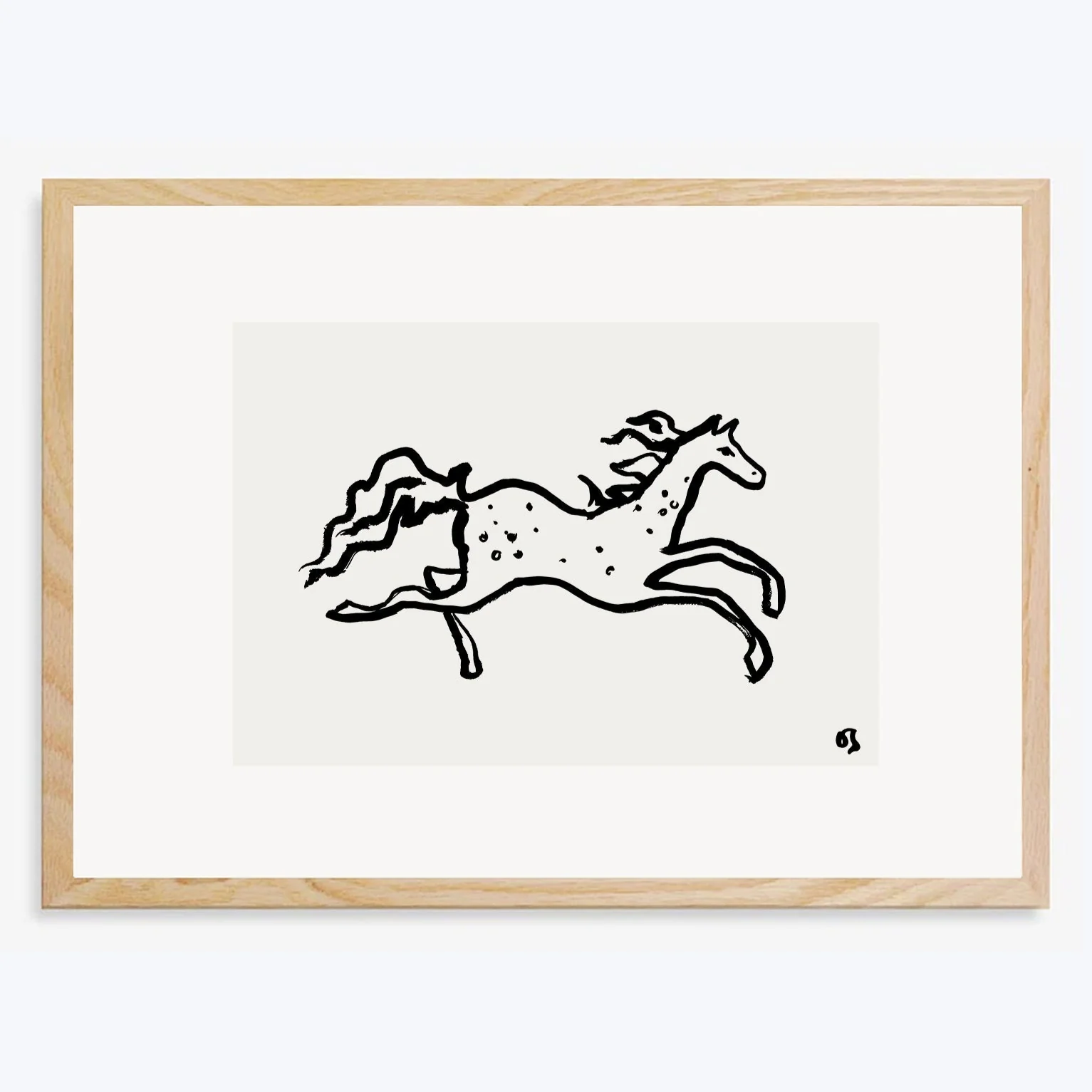Speckled Grey Horse Art Print - Image 2