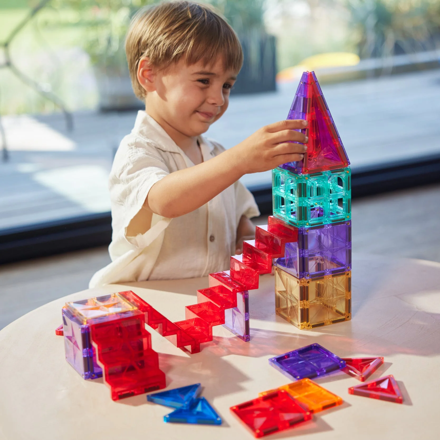 Stair Set Intense Magnetic Building Tiles 34 Pieces - Image 3