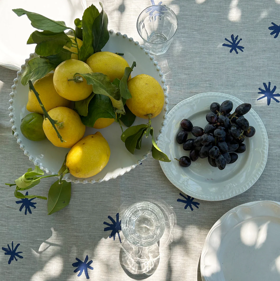 Stars and Squiggles Linen Tablecloth - Image 4