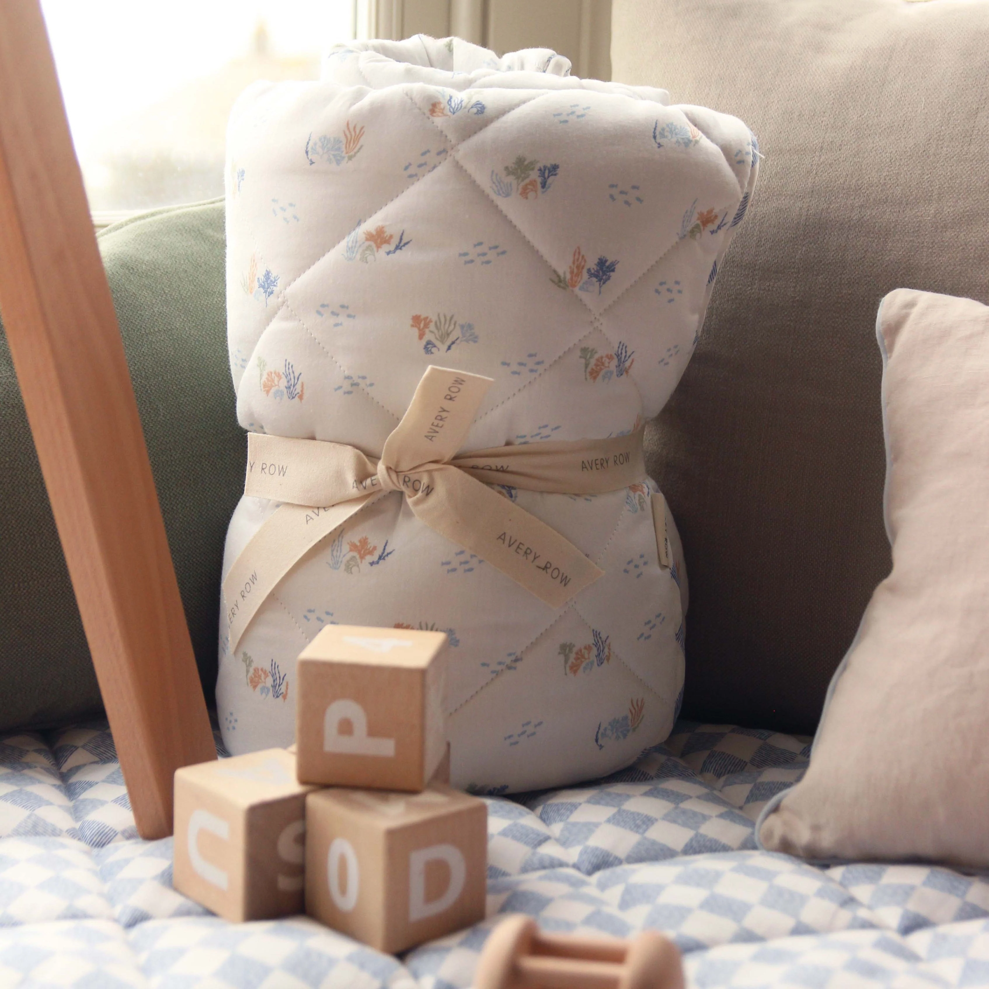 Quilted Stay & Play Mat (Coastline) - Image 6