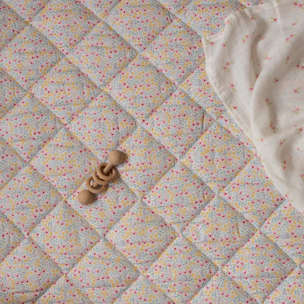 Quilted Stay & Play Mat (Wildflower Garden) - Image 4