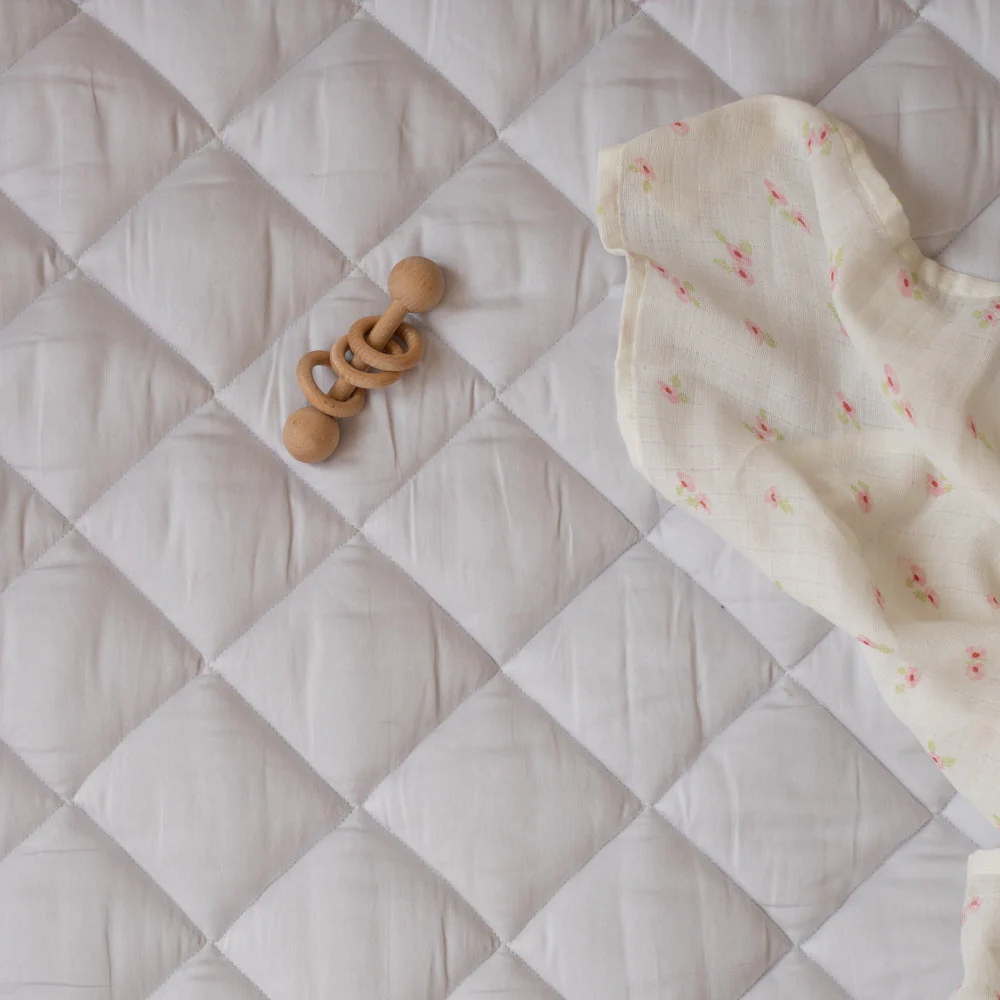 Quilted Stay & Play Mat (Wildflower Garden) - Image 6