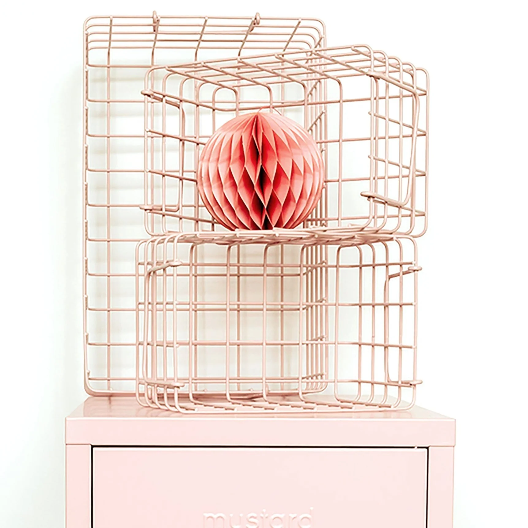 Coated Steel Wire Storage Baskets (Blush) - Image 6