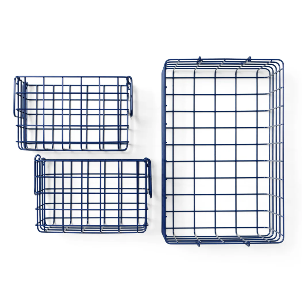 Coated Steel Wire Storage Baskets (Navy) - Image 5