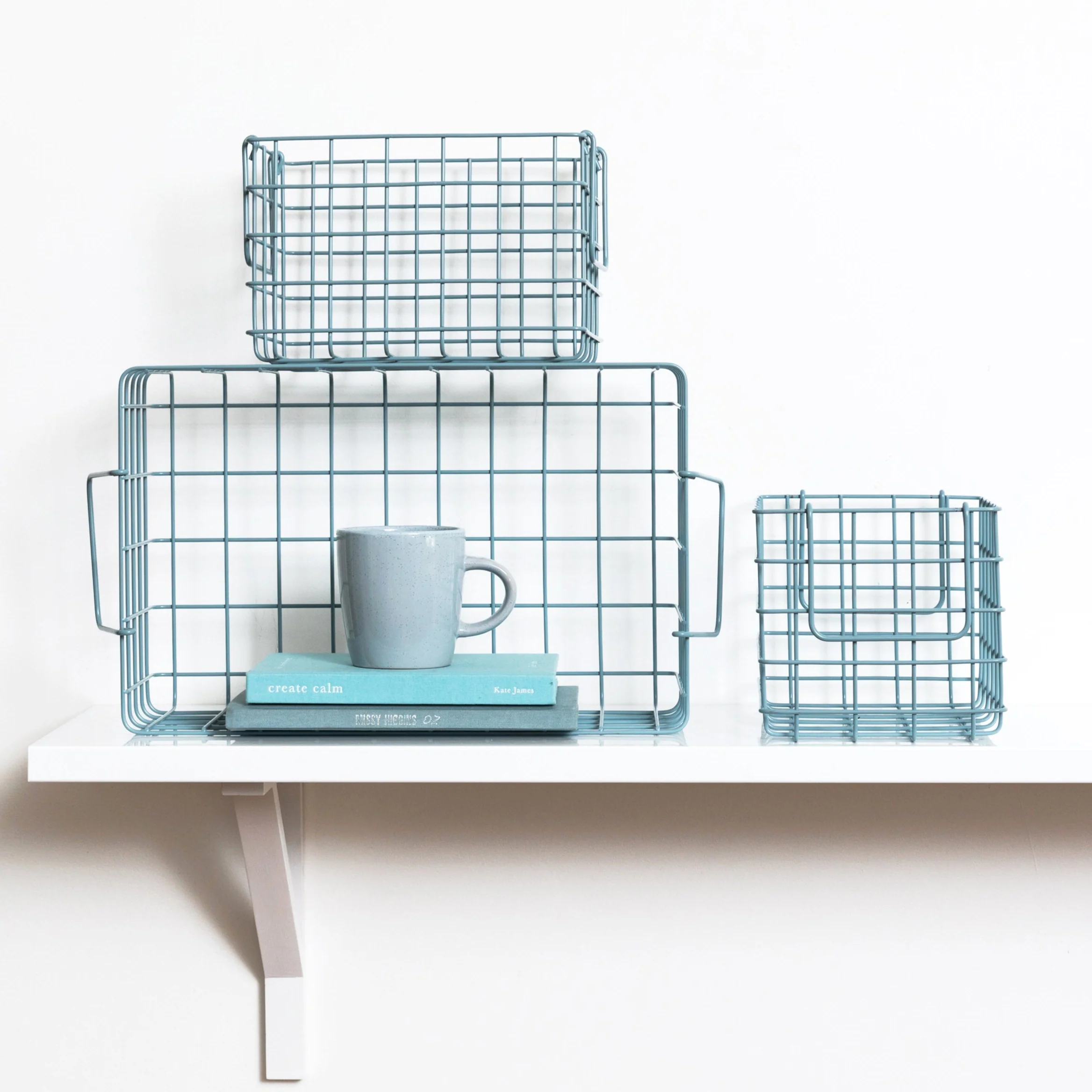 Coated Steel Wire Storage Baskets (Ocean) - Image 5