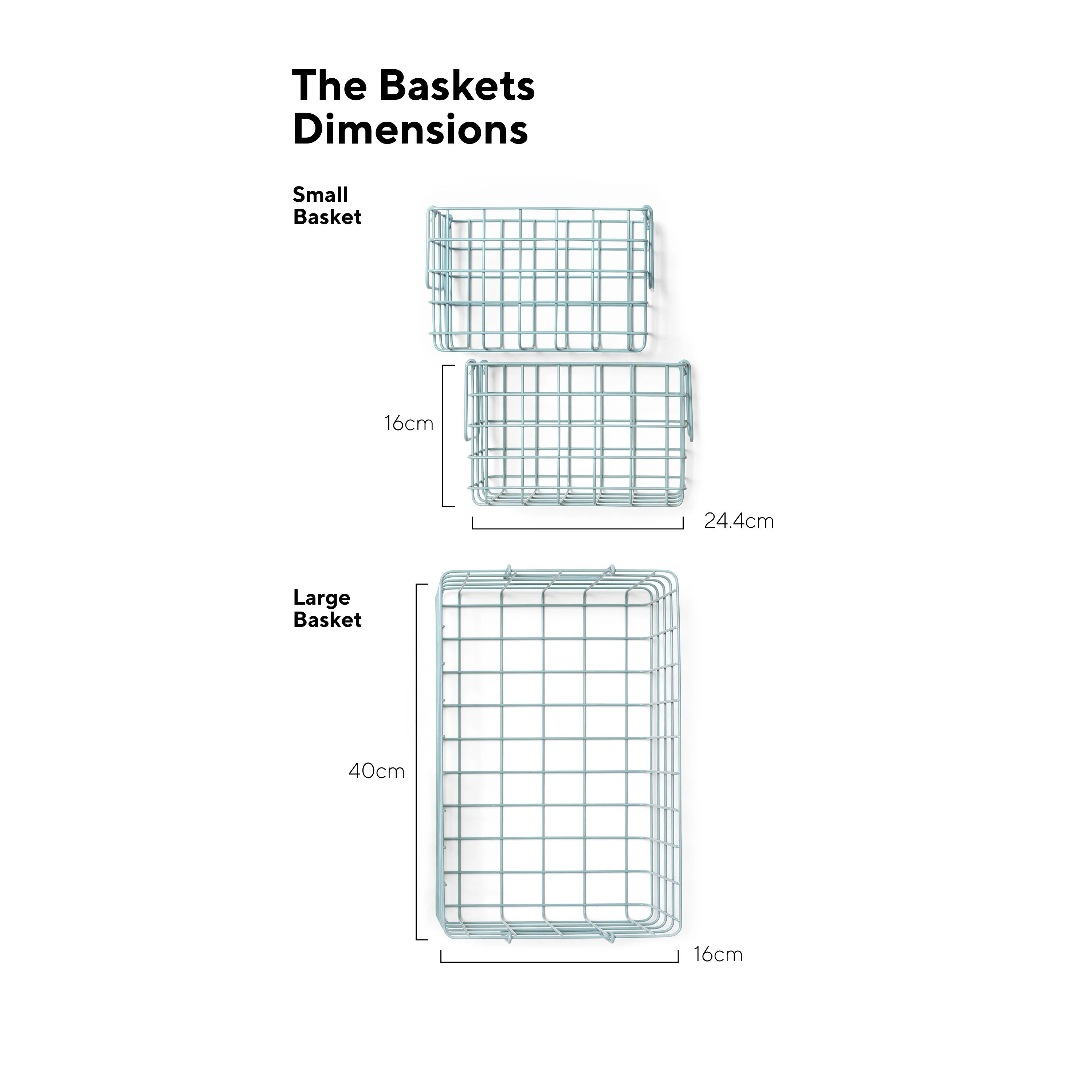 Coated Steel Wire Storage Baskets (Ocean) - Image 7