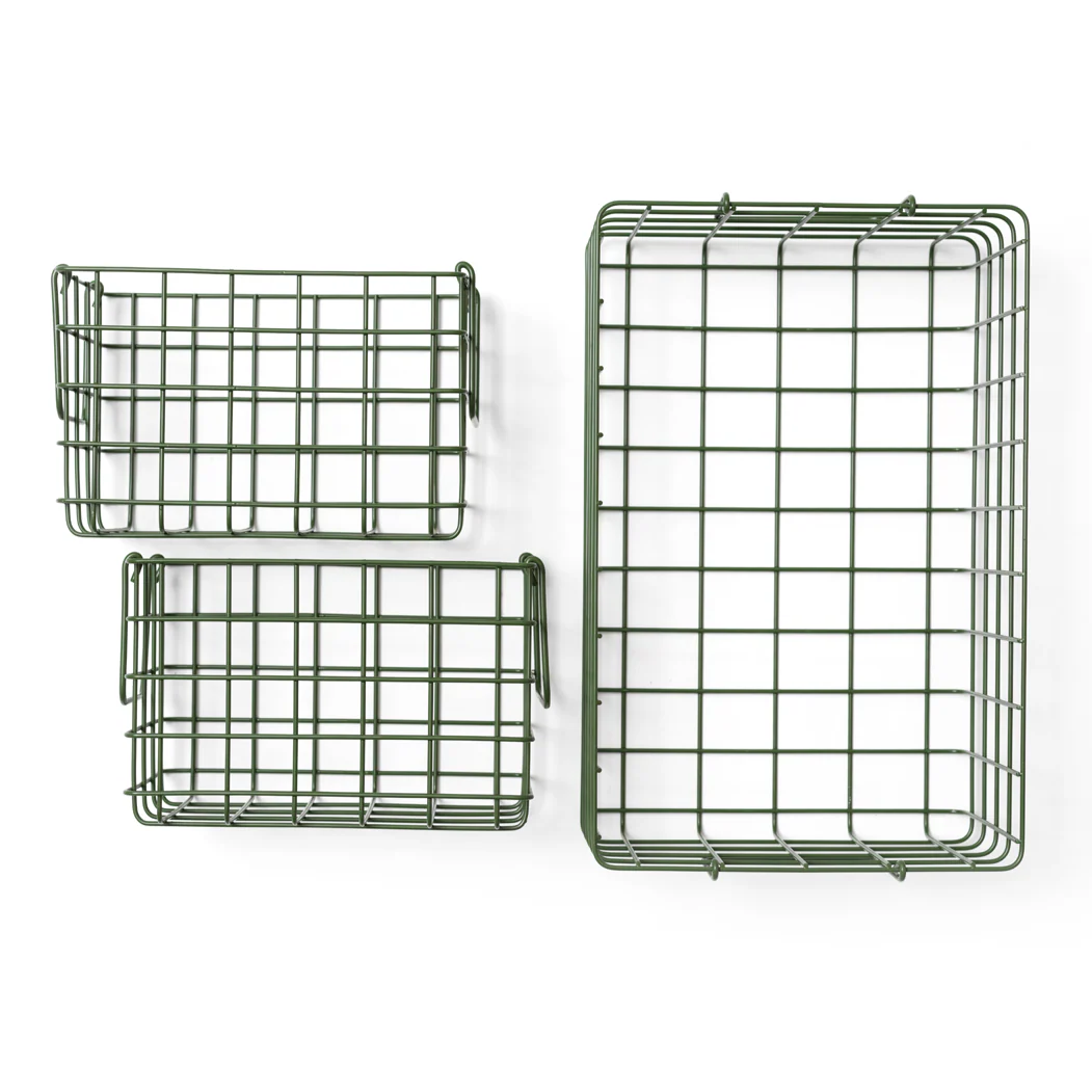 Coated Steel Wire Storage Baskets (Olive) - Image 4