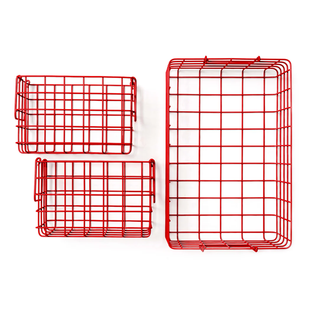 Coated Steel Wire Storage Baskets (Poppy) - Image 4