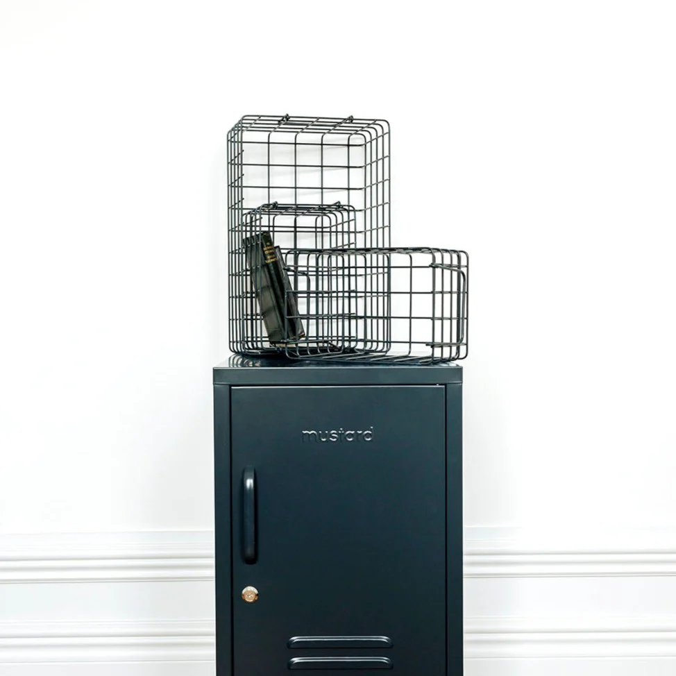 Coated Steel Wire Storage Baskets (Slate) - Image 4