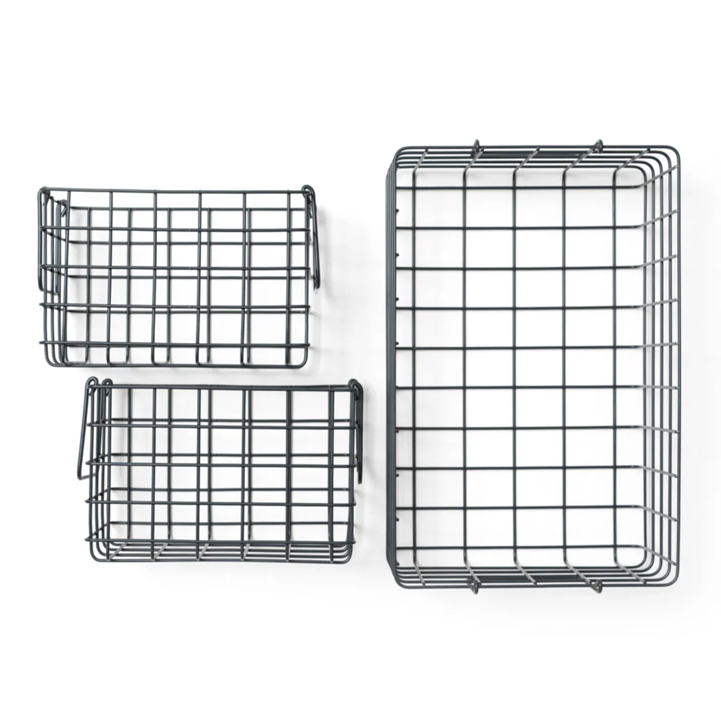 Coated Steel Wire Storage Baskets (Slate) - Image 5