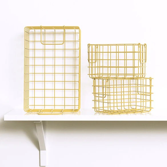 Coated Steel Wire Storage Baskets (Butter) - Image 4