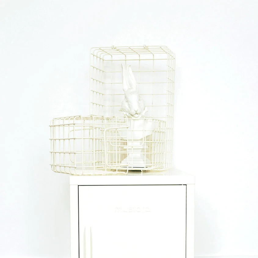 Coated Steel Wire Storage Baskets (Chalk) - Image 6