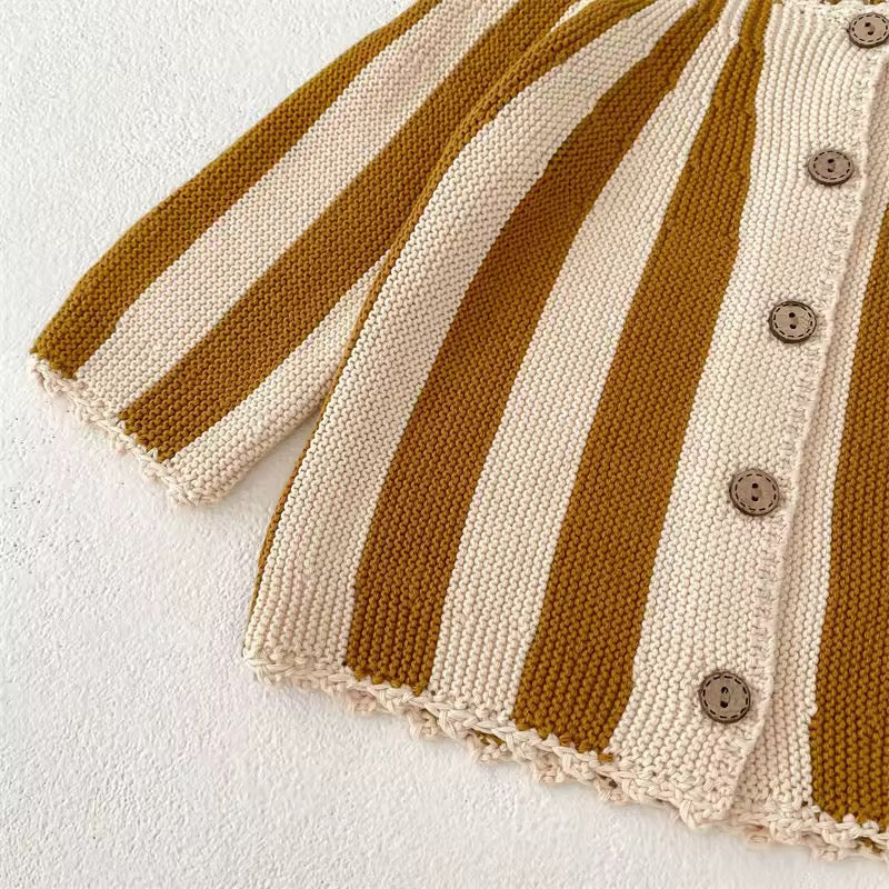 Kika Stripe Knit Button Up Cardigan - Image 5