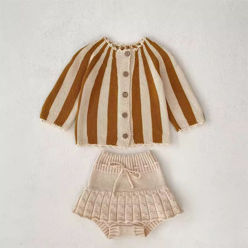 Kika Stripe Knit Button Up Cardigan - Image 6