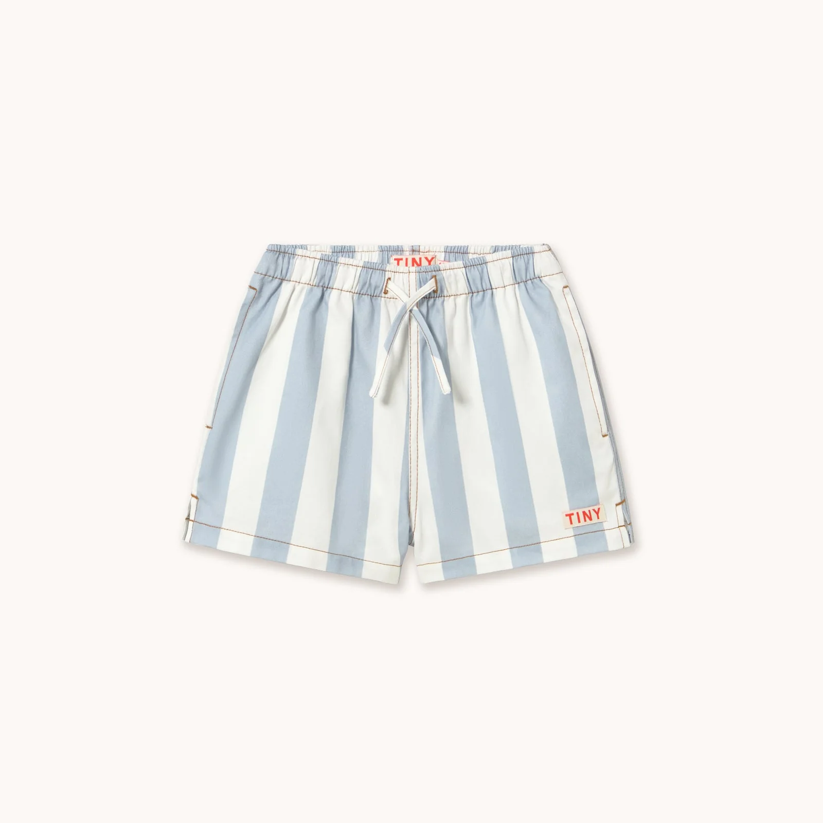 Stripes Cotton Twill Shorts (Washed Blue) - Image 4