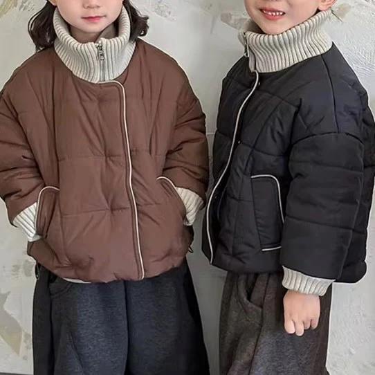 Sumi Soft Funnel Neck Padded Coat (Black) - Image 2