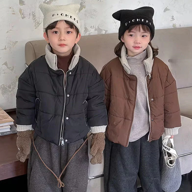 Sumi Soft Funnel Neck Padded Coat (Coffee) - Image 6