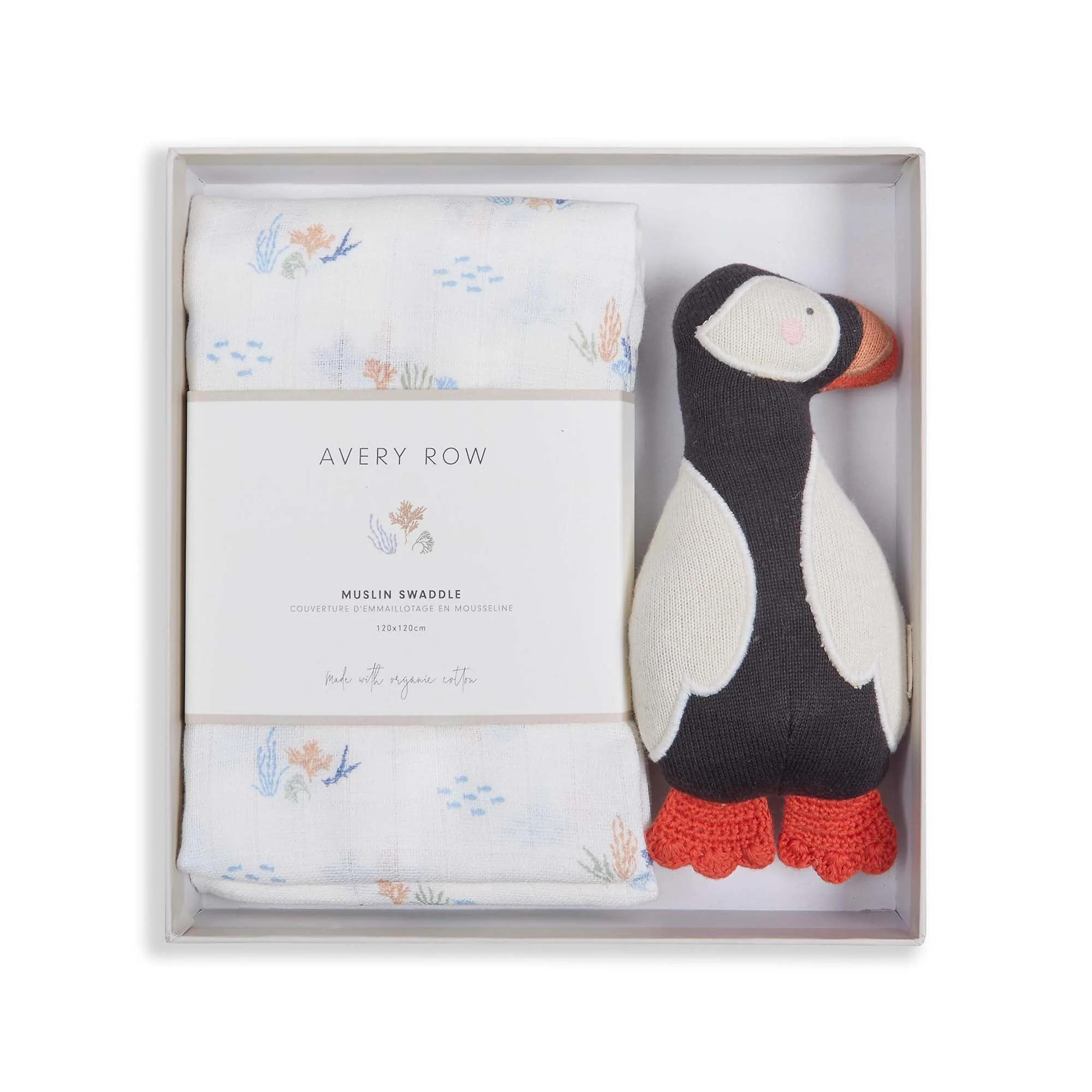 Swaddle & Cuddle Puffin New Baby Gift Set (Coastline) - Image 5